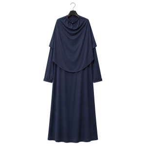 1-Delige Gebedskleding Dames met Geïntegreerde Khimaar – Navy
