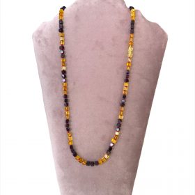 Barnsteen | Ketting vierkant multi