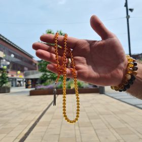 Sarı Sıkma Kehribar Tesbih | Yellow Amber Tasbeeh