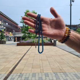 Mavi Sıkma Kehribar Tesbih | Blue Amber Tasbeeh
