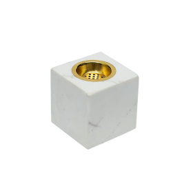 Bakhoorbrander Wit Marmer – Kubus