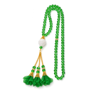 Tasbeeh met Bloemen - Groen
