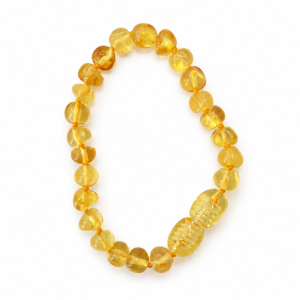 Barnsteen Kinderarmband –  Licht Amber 13 cm