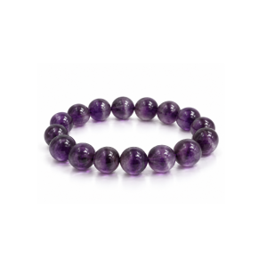 Amethist Kralenarmband Donkerpaars – 12 mm