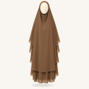 Khimaar Warm Chocolate – Şifon 3 Katlı
