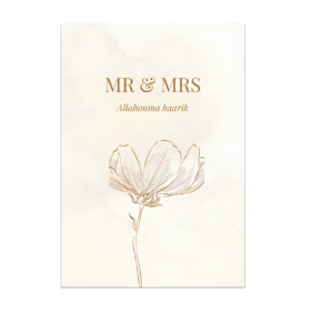 Mr & Mrs Allahouma baarik dubbelzijdig wenskaart