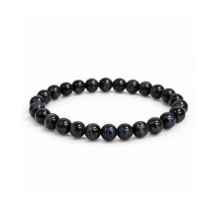 Donkerblauw Tijgeroog Kralenarmband – 6 mm