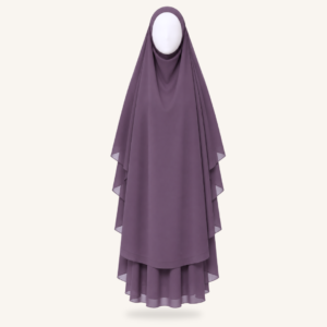Khimaar Mauve– Şifon 3 Katlı