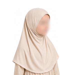 Jamilah Kinderhoofddoek Jersey Tweedelig – Crème