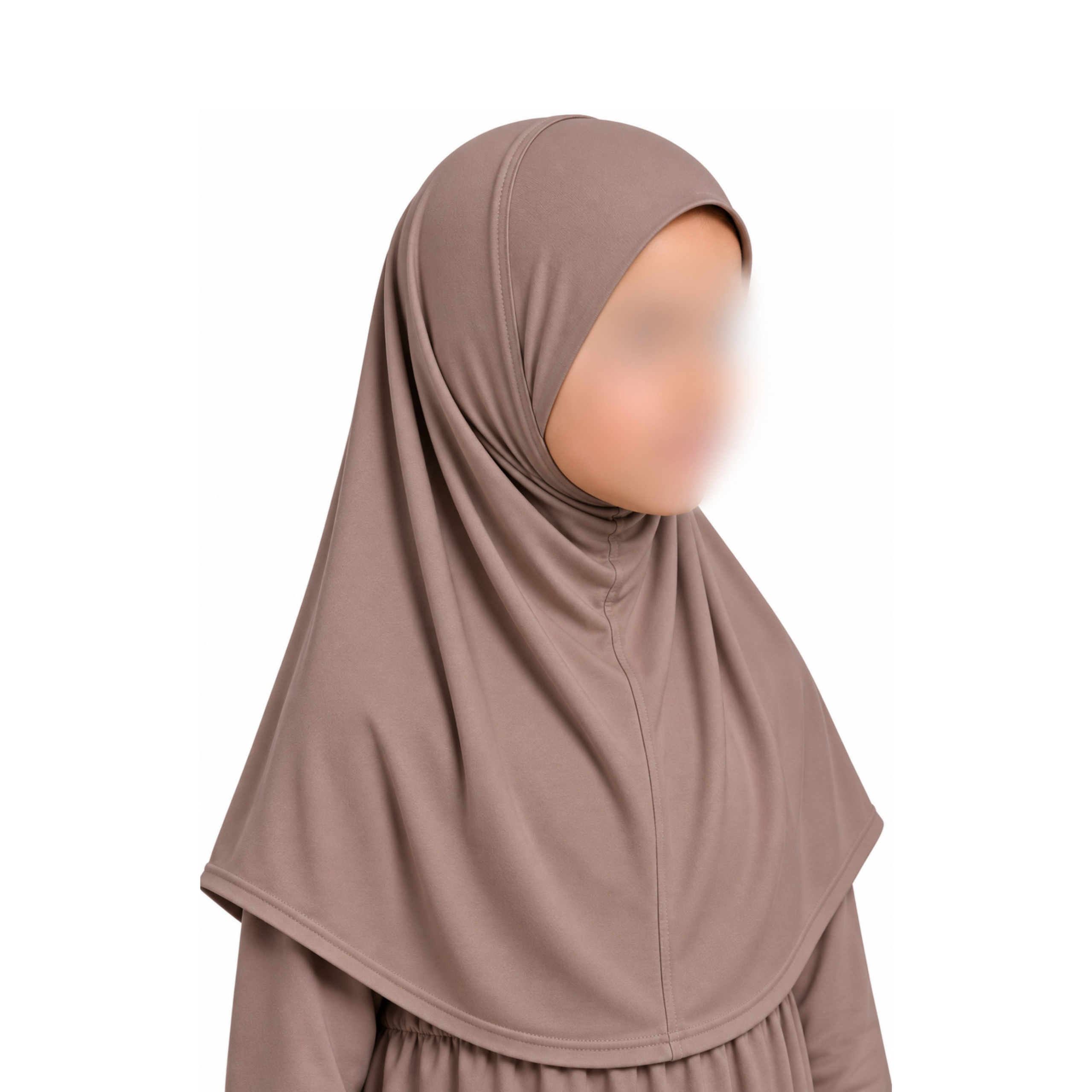 Jamilah Kinderhoofddoek Jersey Tweedelig – Rosé Taupe